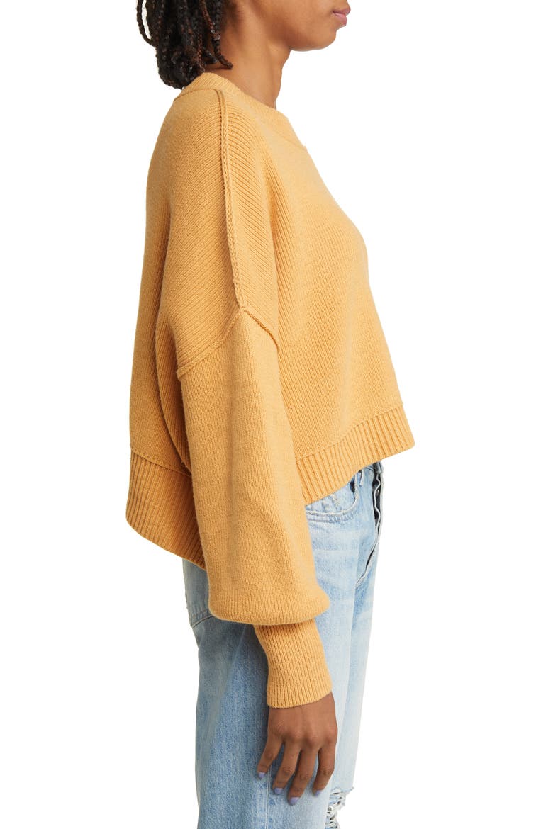 Easy Street Crop Pullover, Alternate, color, GOLDEN SQUASH