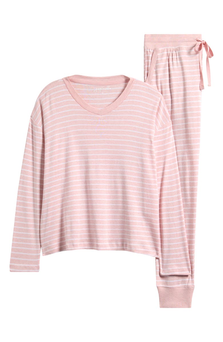Papinelle Pia Long Pajamas, Alternate, color, Papinelle Pink/ Cream