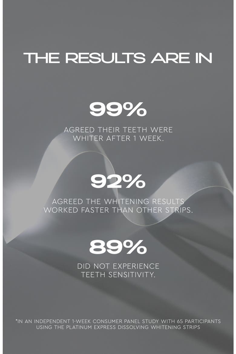 Platinum Express Dissolving Teeth Whitening Strips, Alternate, color, NO COLOR