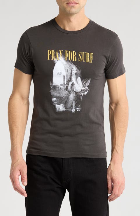 Pray for Surf Graphic T-Shirt