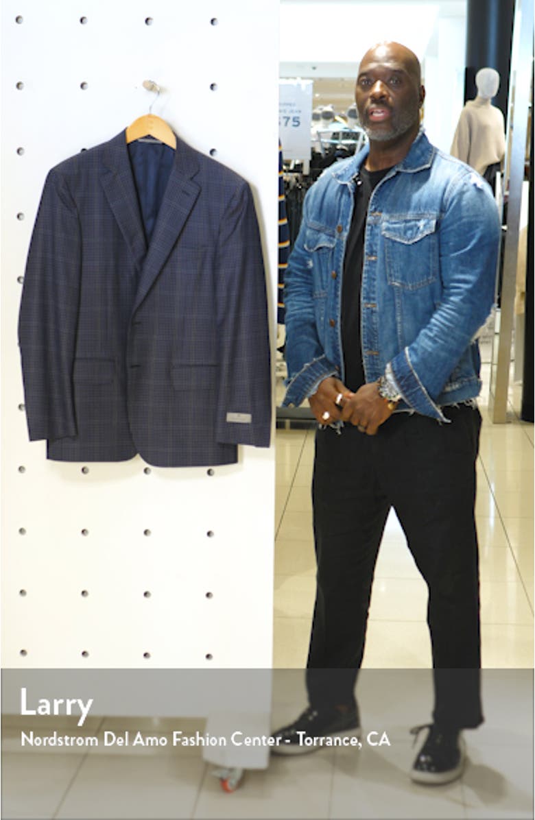 Sienna Soft Classic Fit Microcheck Wool Sport Coat, sales video thumbnail