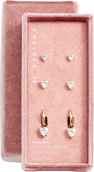 Chelsea28 3-Pack Cubic Zirconia Earrings