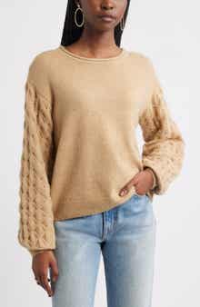 Treasure & Bond Honeycomb Sleeve Sweater