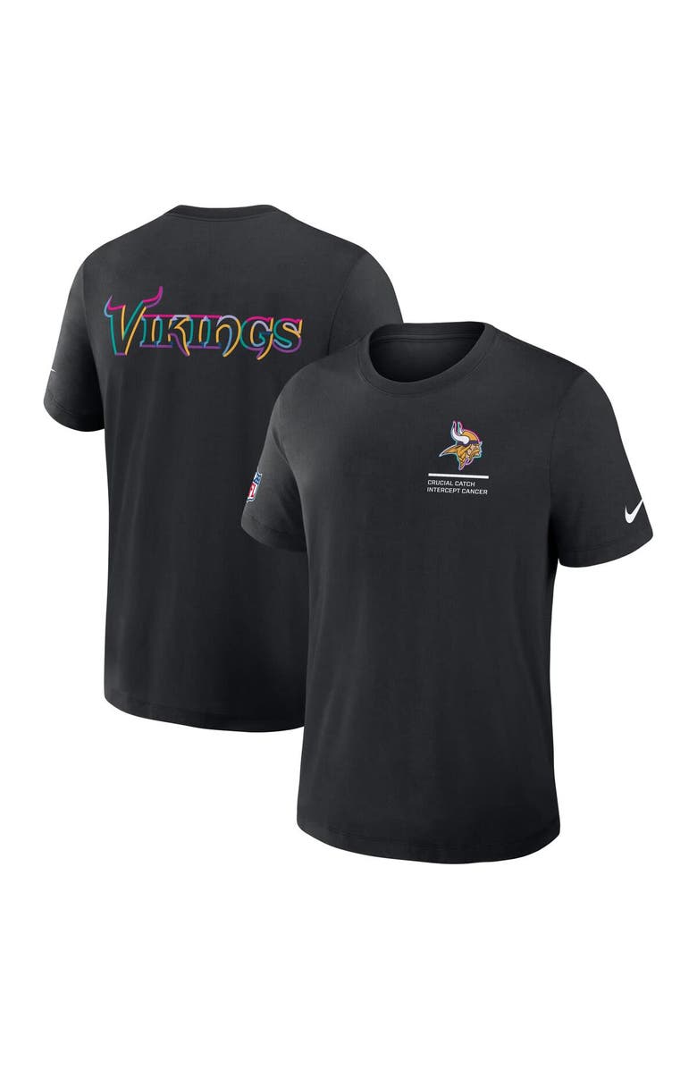 Nike Men's Nike Black Minnesota Vikings 2025 NFL Crucial Catch Tri-Blend Dri-FIT T-Shirt, Alternate, color, Black