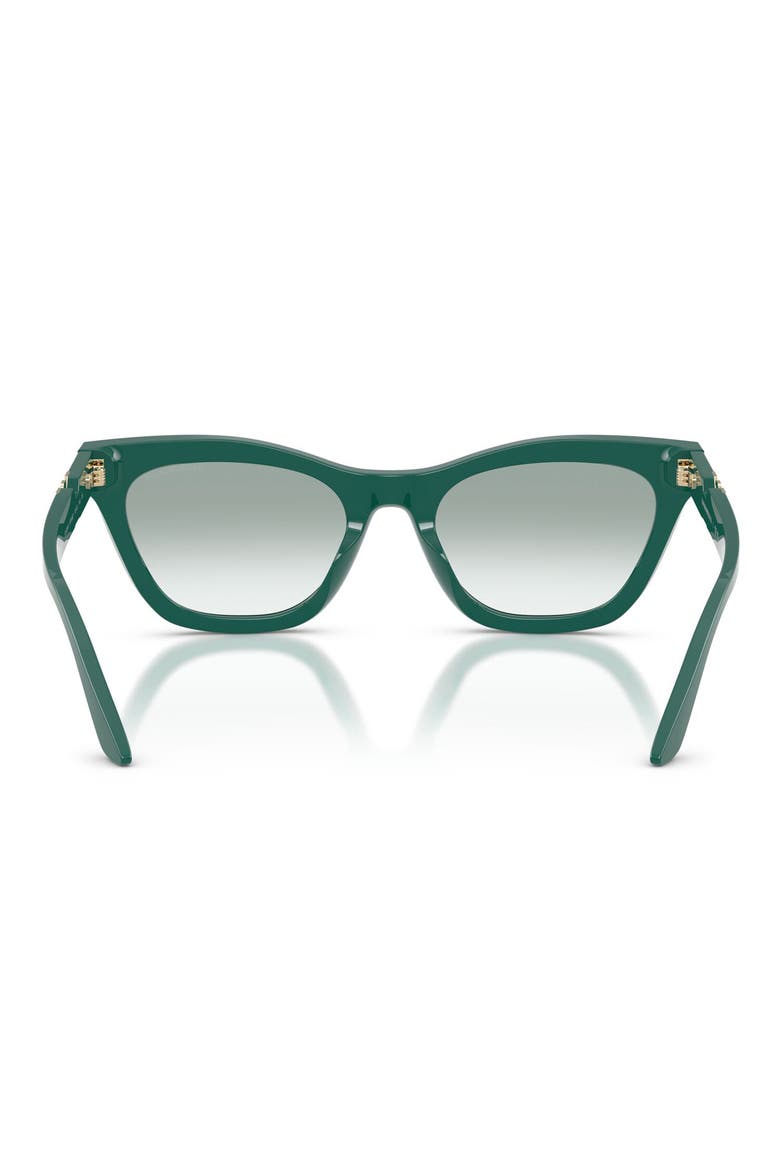 55mm Cat Eye Sunglasses, Alternate, color, SHINY GREEN / CLEAR GREEN