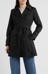 Via Spiga Water Resistant Cotton Blend Trench Coat