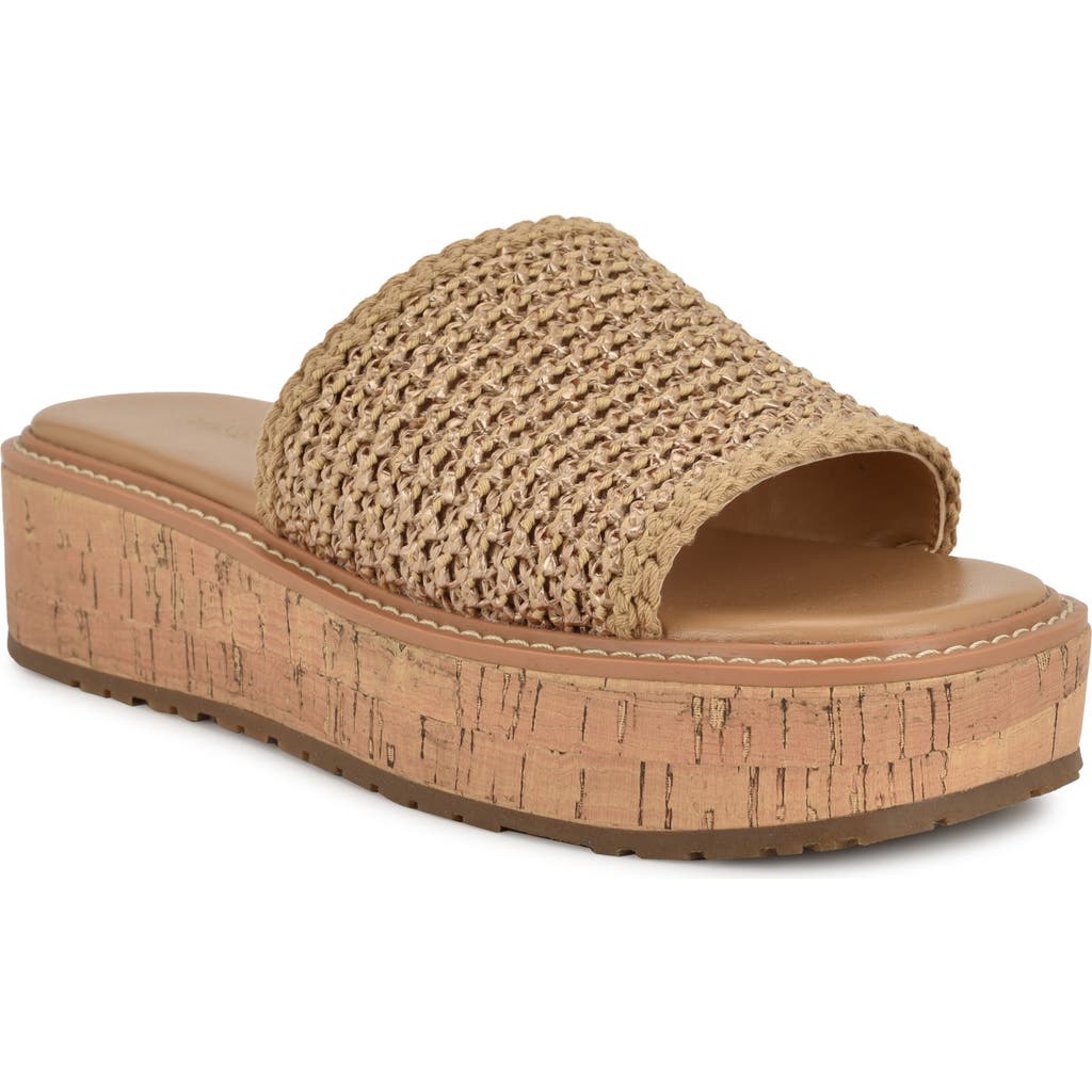 NINE WEST NINE WEST KELLER PLATFORM SLIDE SANDAL