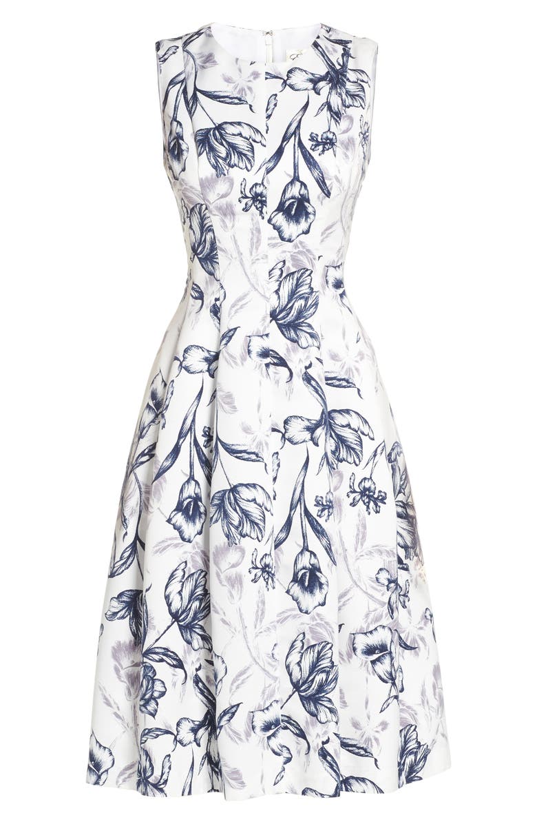 Eliza J Fit & Flare Dress, Alternate, color,