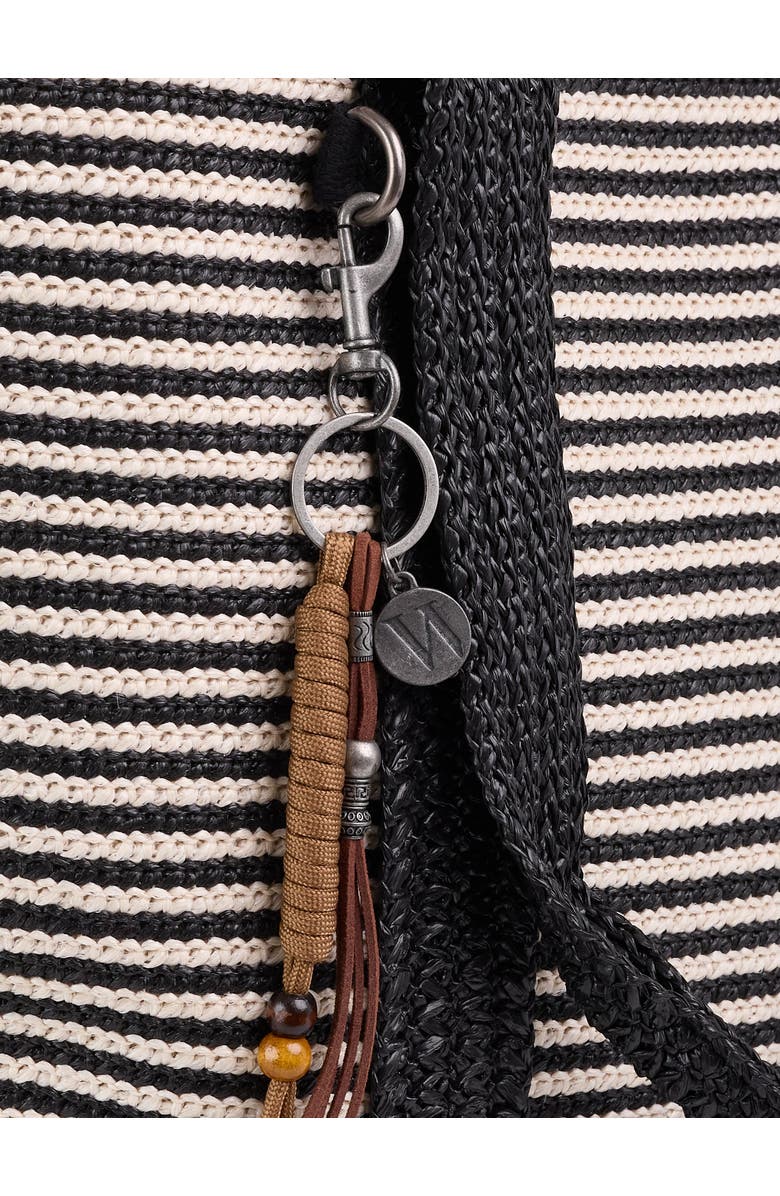 Wilt Palermo Tote, Alternate, color, Black Bone Stripe