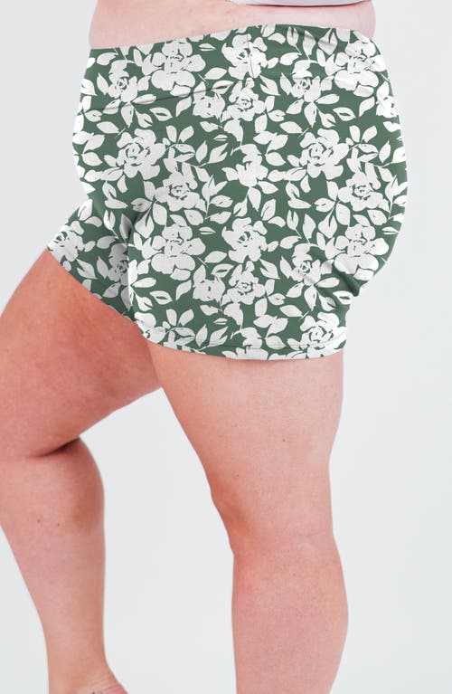 Calypsa Plus Size Swim Shorts In Brown