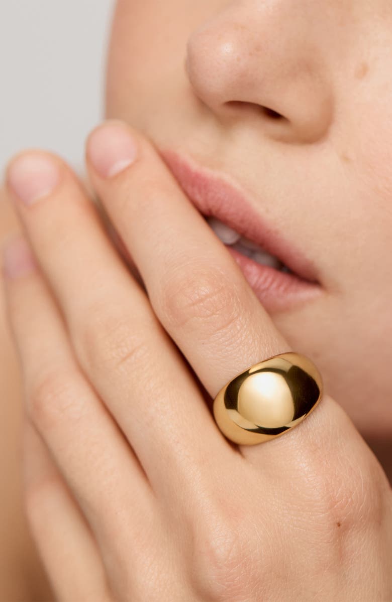 Monica Vinader Tapered Ring, Alternate, color, 18Ct Gold Vermeil