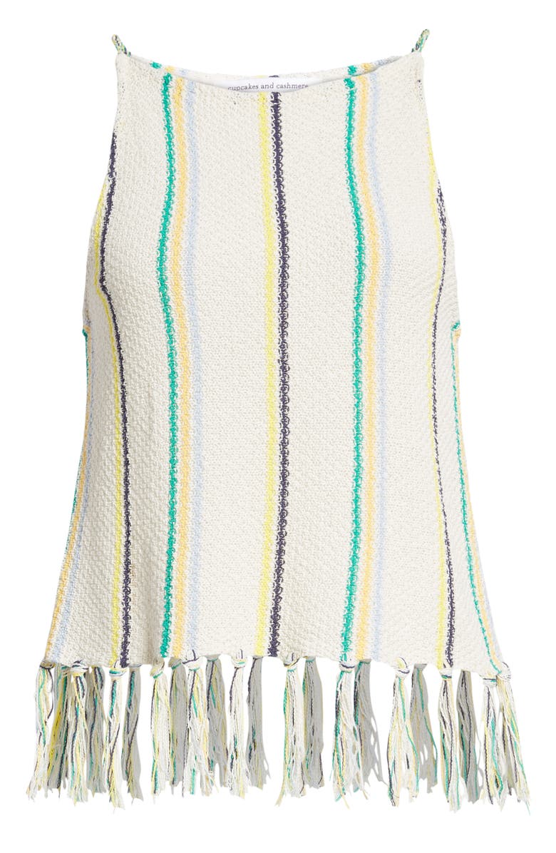 cupcakes and cashmere Cecille Stripe Sweater Tank, Alternate, color, 