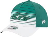 New Era Men's New Era  White/Green New York Jets Adventure Gradient 9FORTY M-Crown A-Frame Adjustable Hat