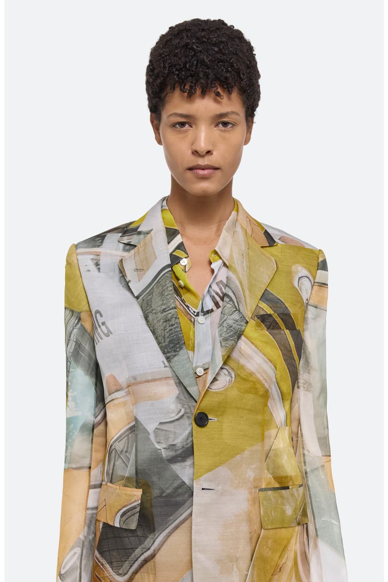 Print Blazer, Alternate, color, YELCARPRNT