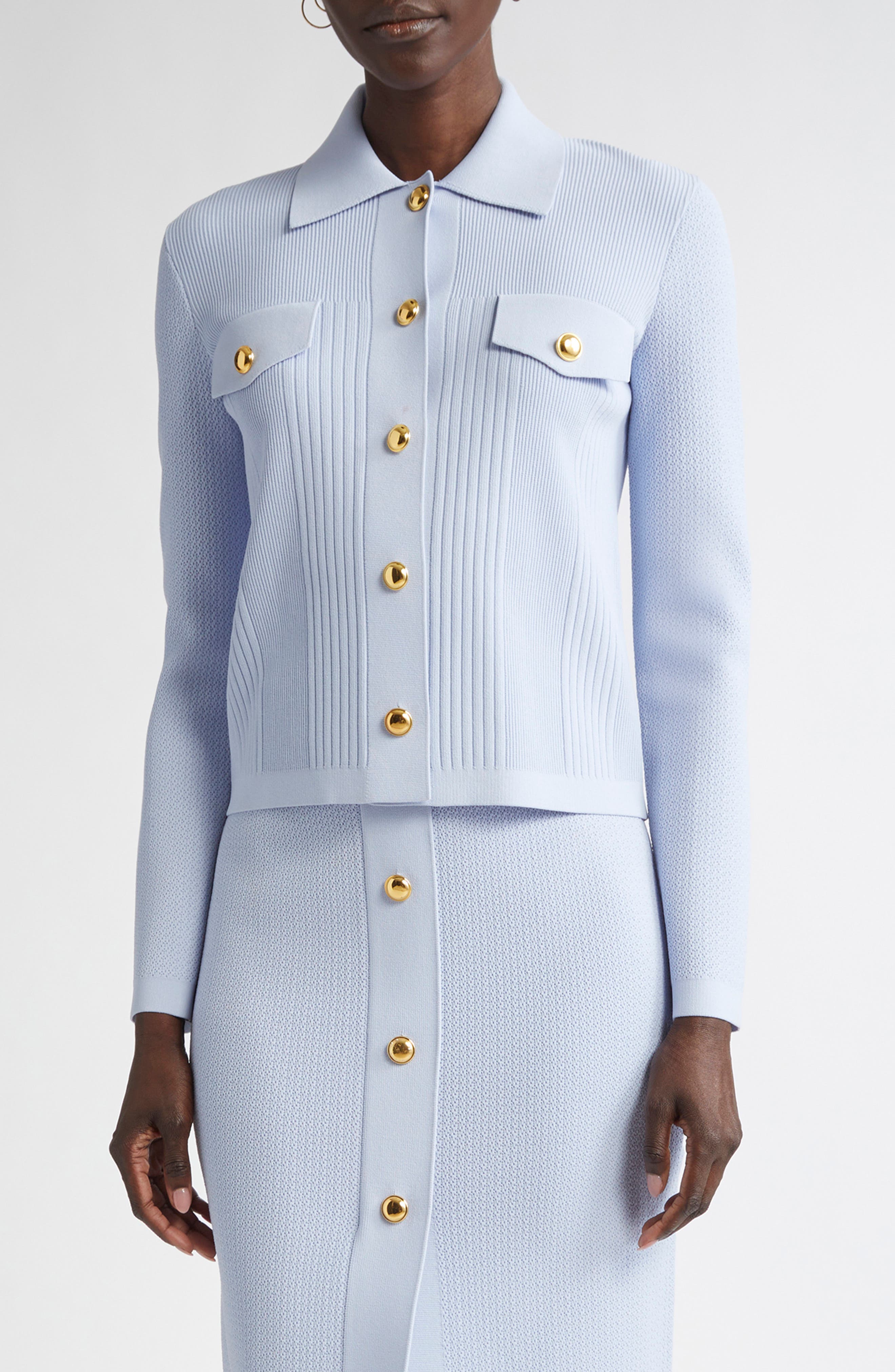 Mixed Stitch Flatback Rib Jacket