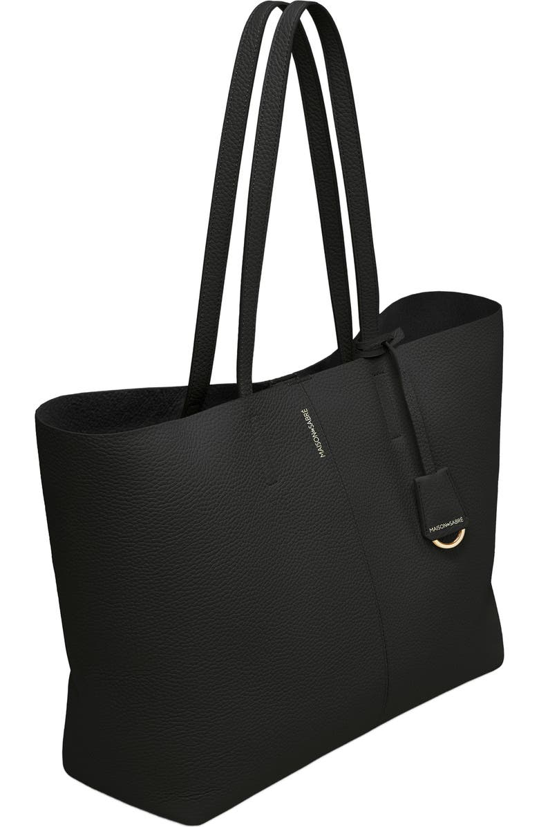 MAISON de SABRÉ Large Leather Snap Soft Tote, Alternate, color, Rouge Noir