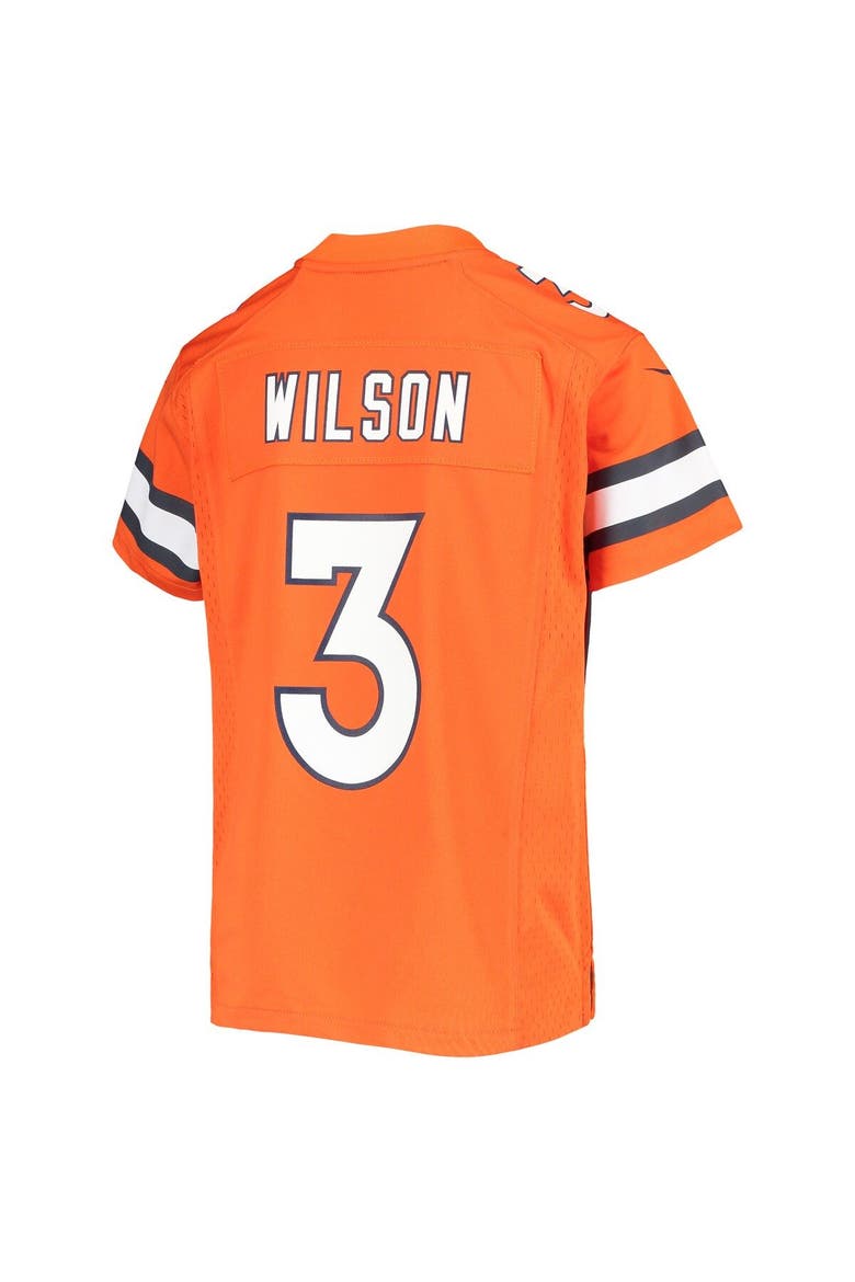 Youth Nike Russell Wilson Orange Denver Broncos Game Jersey, Alternate, color, Orange