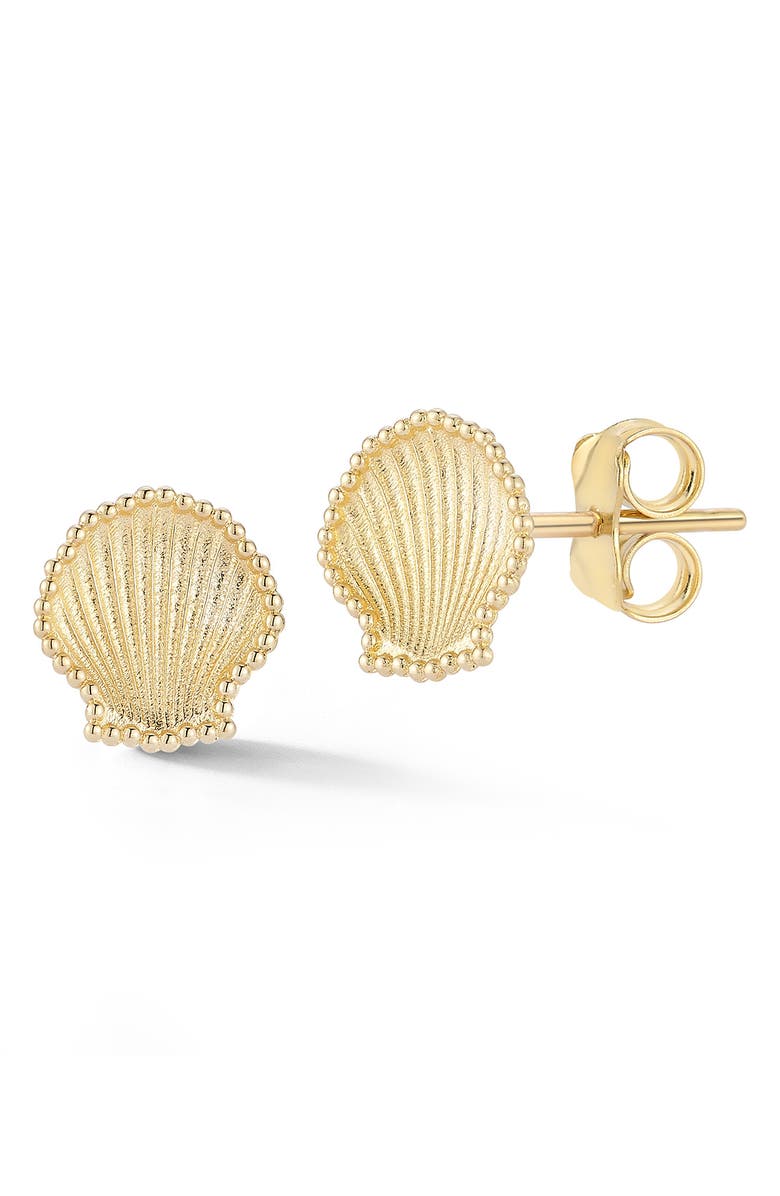 Ember Fine Jewelry 14K Gold Sea Shell Stud Earrings, Main, color, 