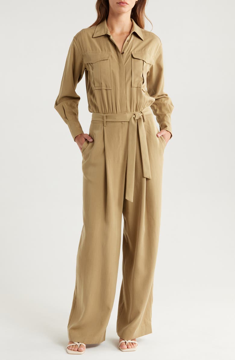 Reiss Liliana Tie Waist Wide Leg Jumpsuit, Main, color,