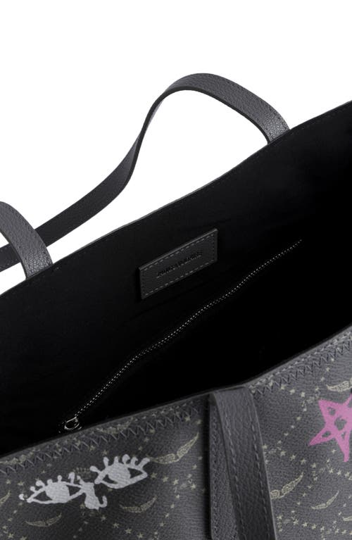 Zadig & Voltaire Womens Road Z Shopper Coated-canvas Tote Bag In Multi