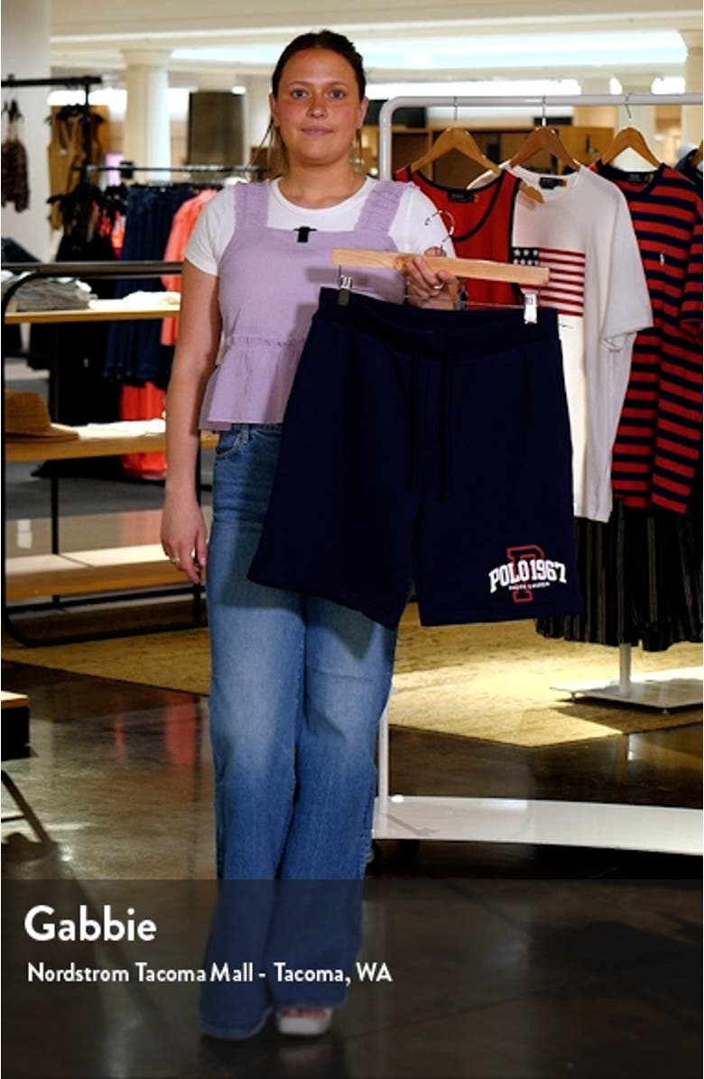 Logo Graphic Fleece Sweat Shorts, sales video thumbnail