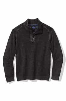 Sunbreak Half Zip Textured Cotton Sweater