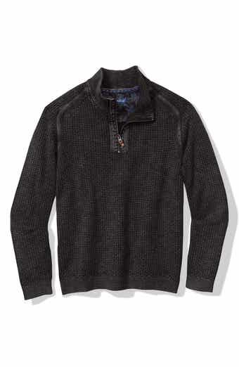 Sunbreak Half Zip Textured Cotton Sweater
