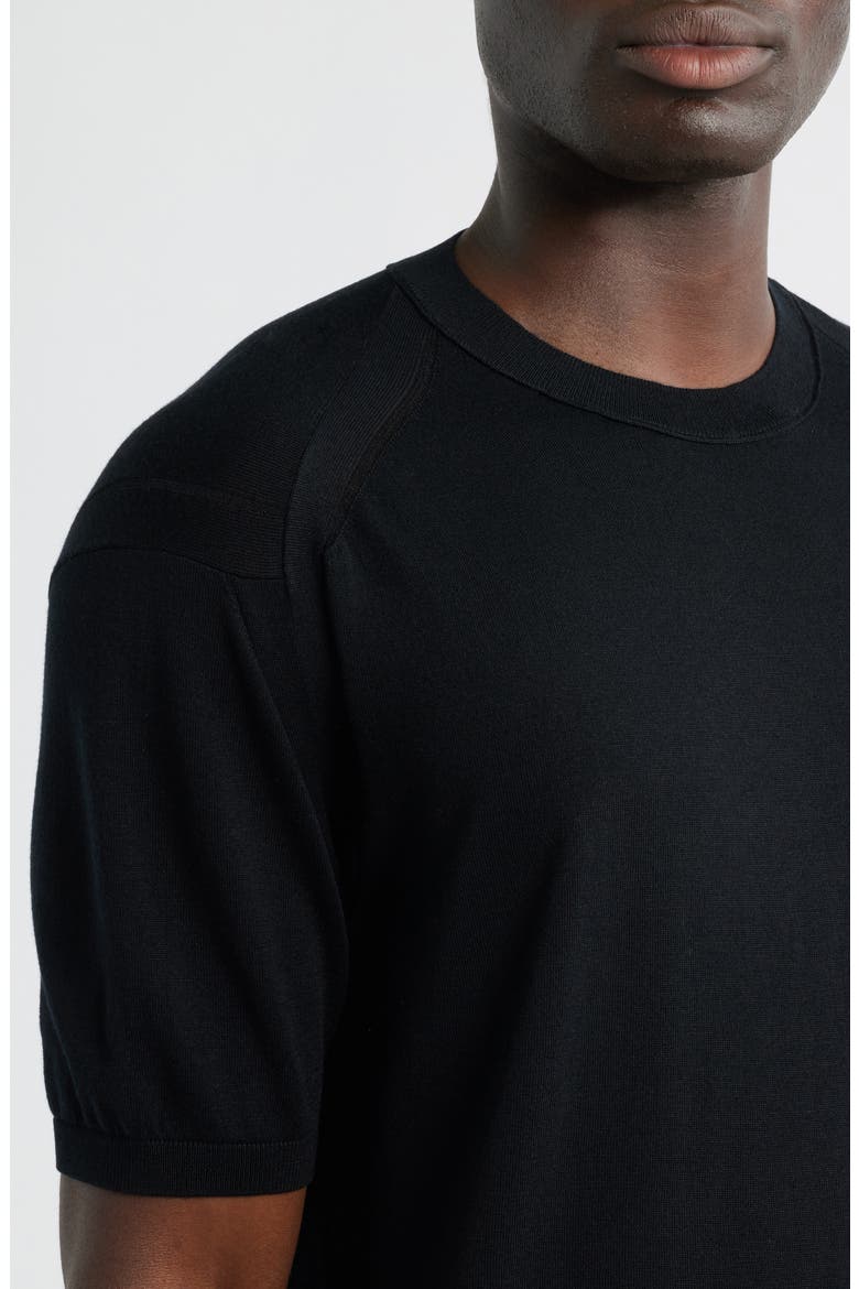 Short Sleeve Sweater, Alternate, color, BLACK