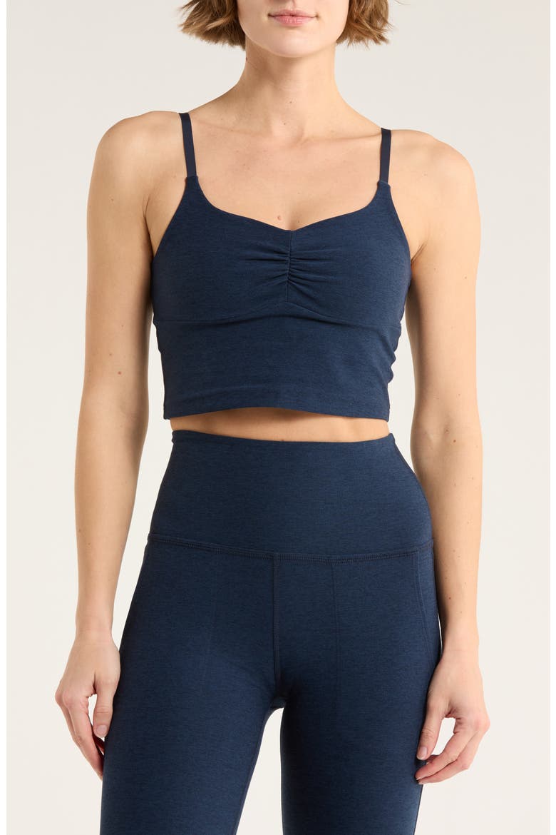 Shirred Crop Camisole, Main, color, NOCTURNAL NAVY