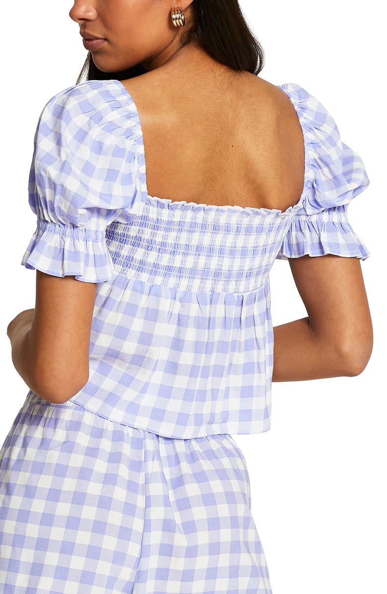 River Island Gingham Check Swing Crop Top, Alternate, color, 