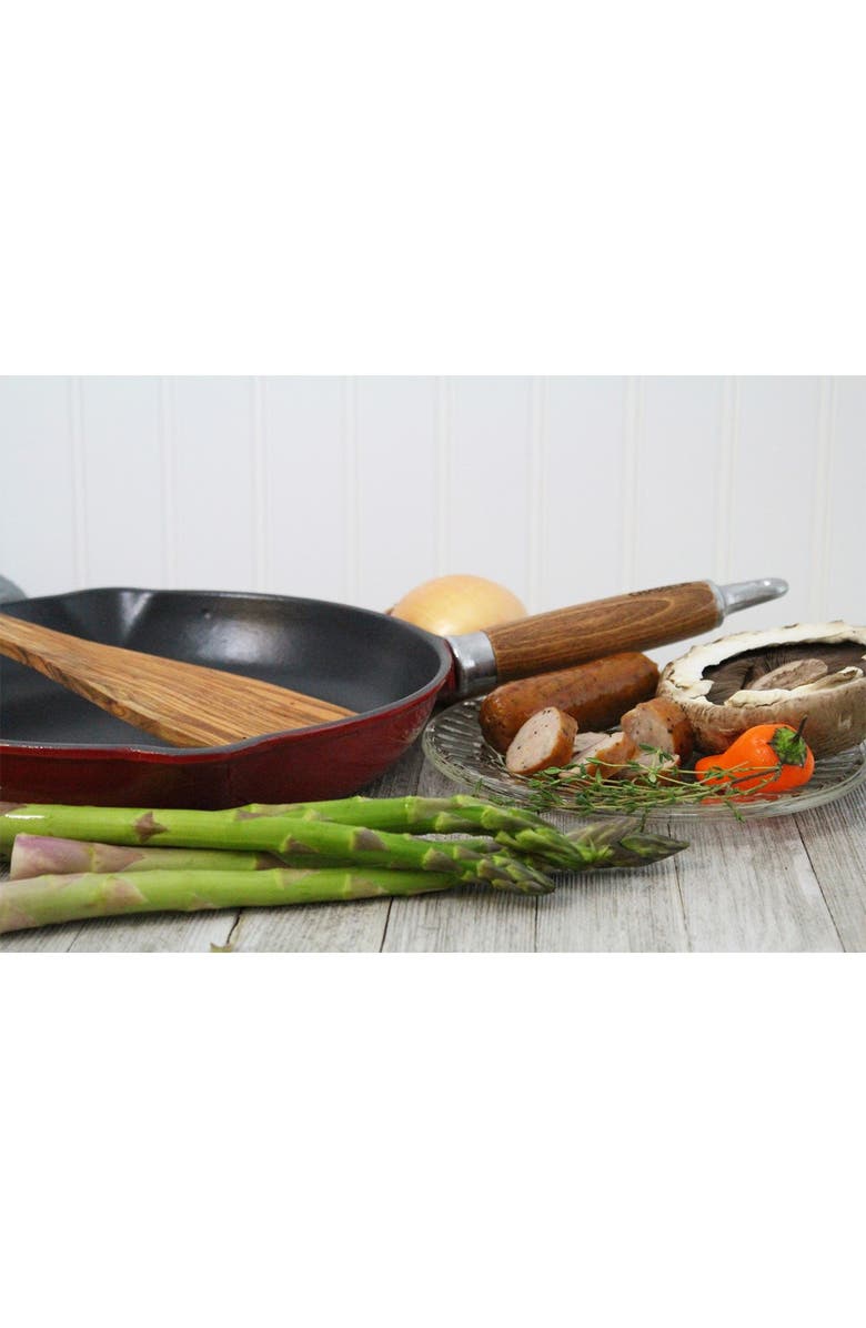 FRENCH HOME 11" Red French Enameled Cast Iron Fry Pan, Alternate, color, 