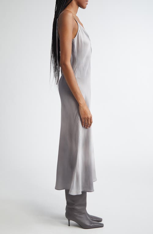 Shop Acne Studios Darma Ombré Satin Slipdress In Multi Grey Bq9