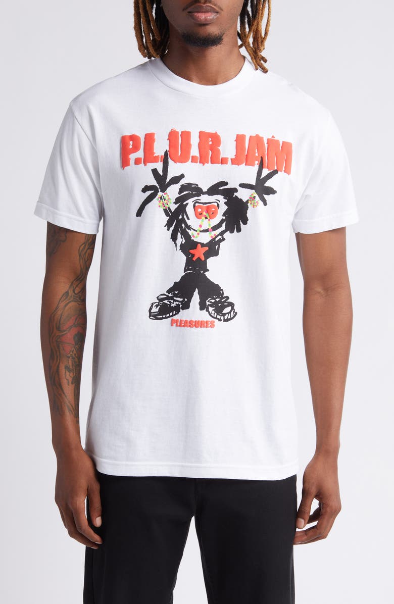 PLEASURES P.L.U.R. Jam Cotton Graphic T-Shirt, Main, color, 
