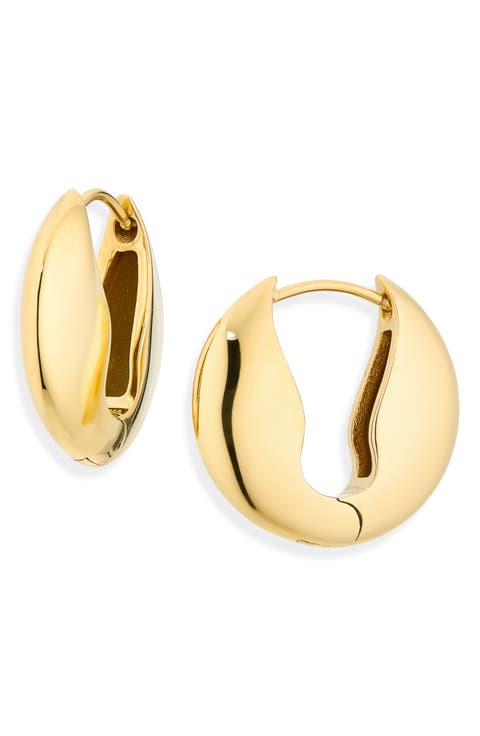 Pebble Hinged Hoop Earrings