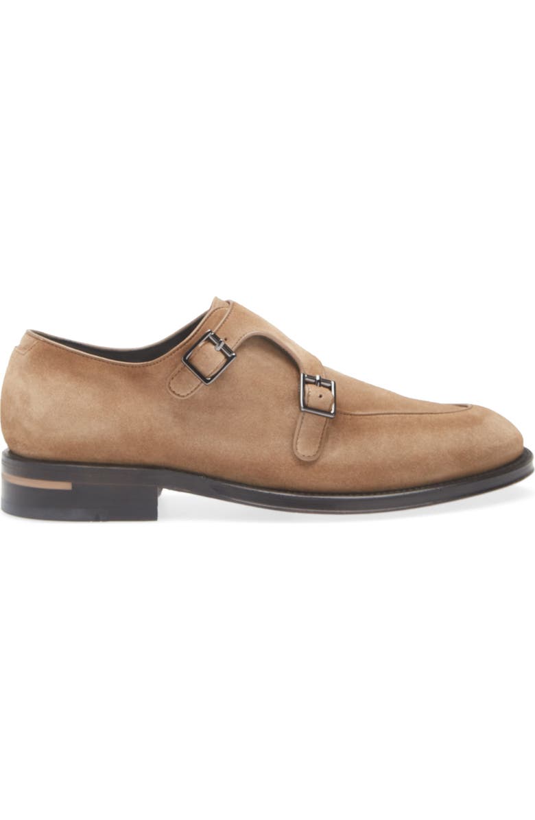 BOSS Terry Double Monk Strap Shoe, Alternate, color, Beige