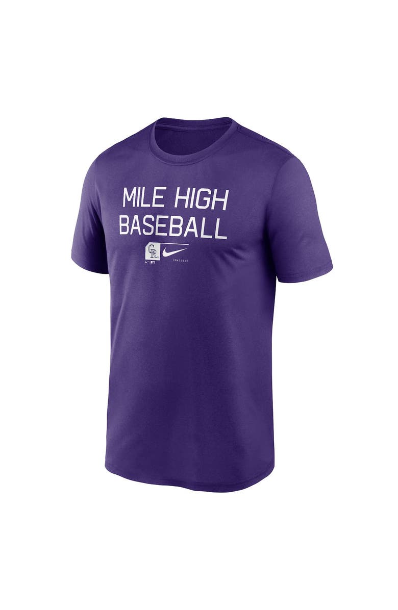 Nike Men's Nike Purple Colorado Rockies Baseball Phrase Legend Performance T-Shirt, Alternate, color, 