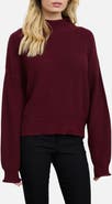 Blu Pepper Ribbed Mock Neck Cropped Sweater