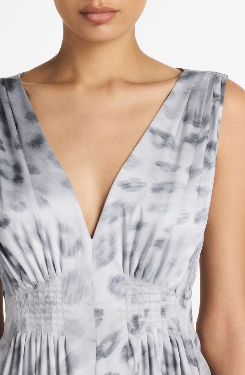 ST. JOHN Painted Leopard Print Maxi Dress, Alternate, color, 