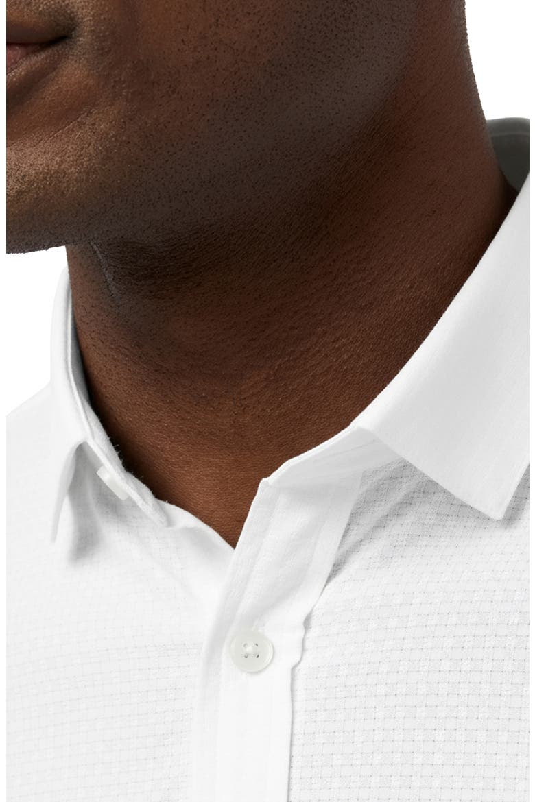 Porter Trim Fit Short Sleeve Performance Button-Up Shirt, Alternate, color, WHITE