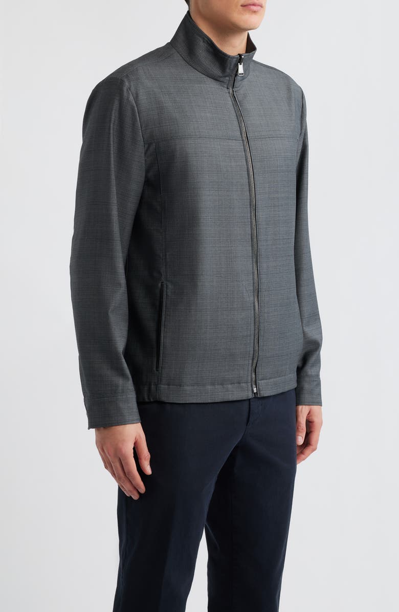 Canali Reversible Water Repellent Wool Jacket, Alternate, color, Charcoal