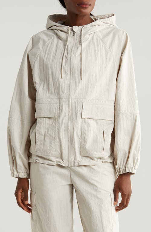 Zella Boundless Hooded Jacket In Grey Moonbeam