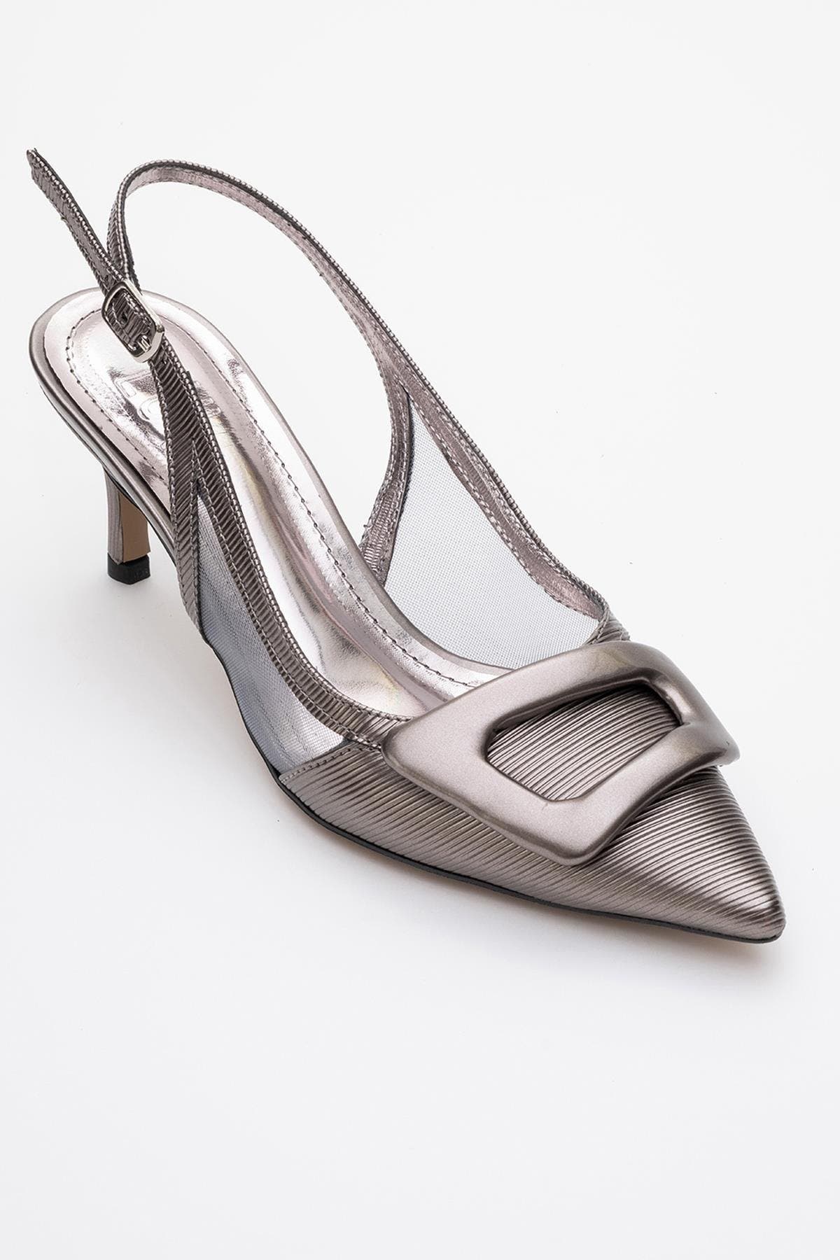 Prologue Shoes Foley Pointed Toe Slingback Stiletto Pump, Alternate, color, Platinum