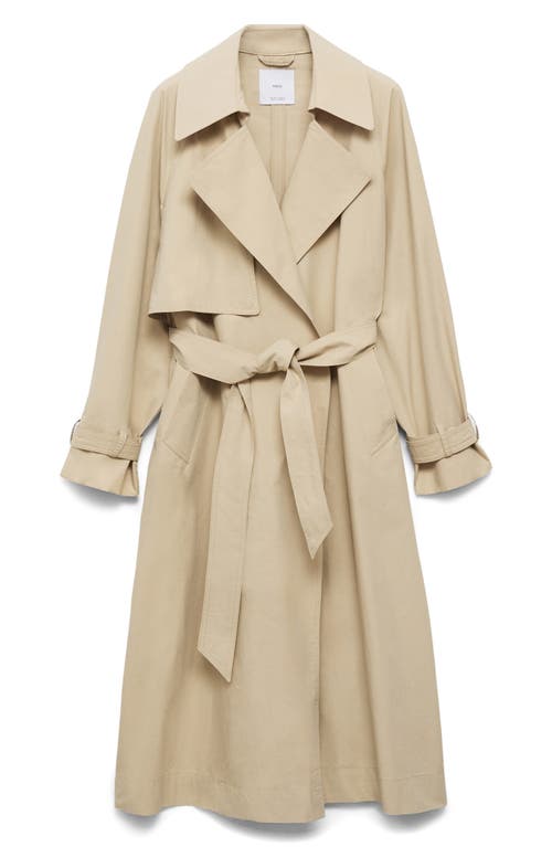 Mango Cotton Trench Coat In Neutral