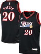 Nike Youth Nike Jared McCain Black Philadelphia 76ers Swingman Jersey - Classic Edition