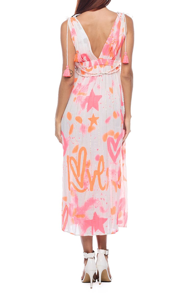 RANEES Love Plunge Maxi Sundress, Alternate, color, Pink