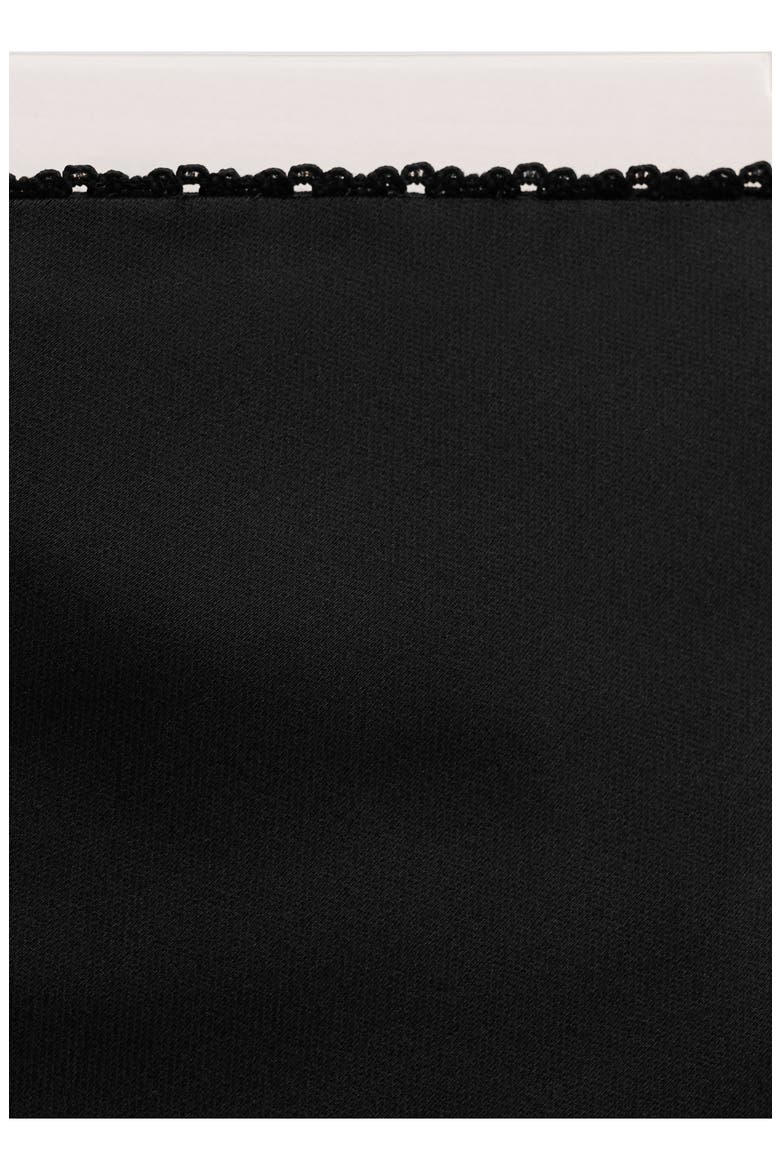 Asymmetric Satin & Lace Skirt, Alternate, color, BLACK