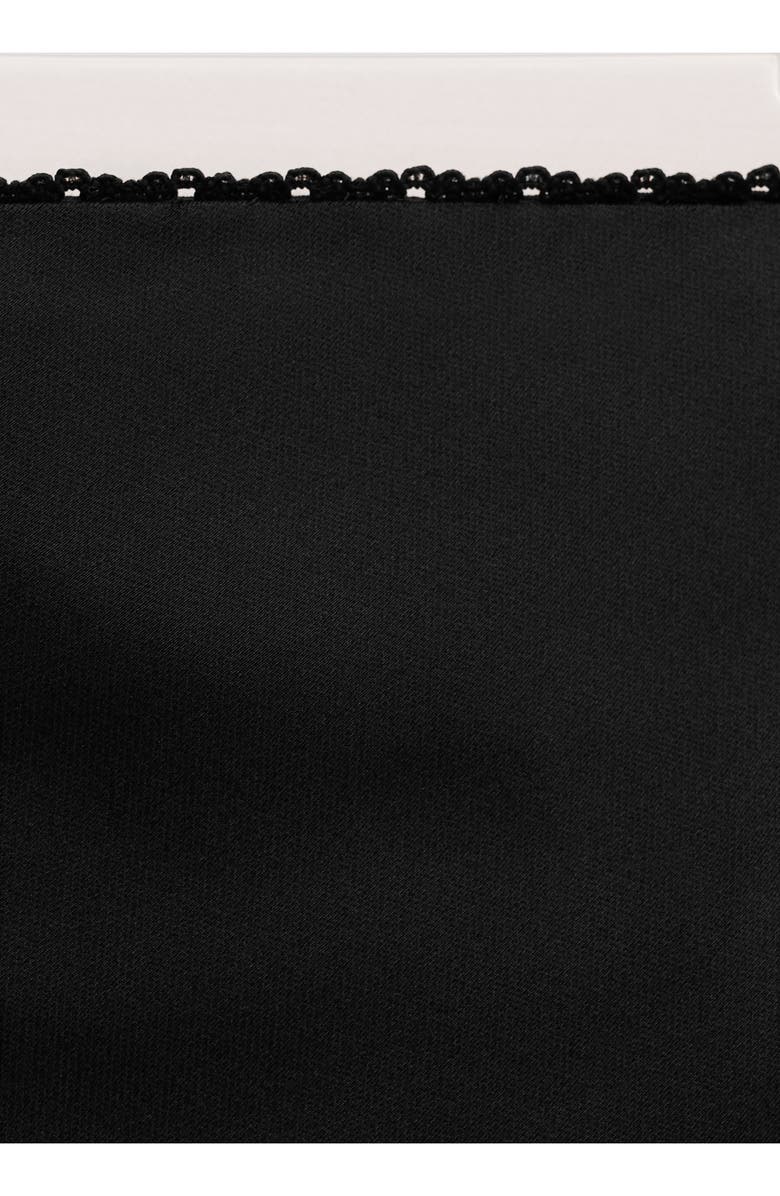 MANGO Asymmetric Satin & Lace Skirt, Alternate, color, 