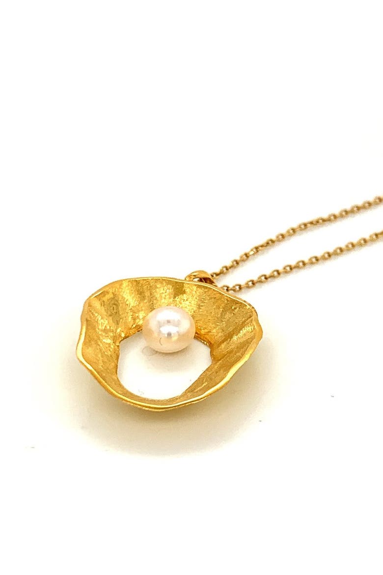 Sea & Moon Medium Necklace, Sterling Silver with Gold Plate, Alternate, color, Gold-Plated