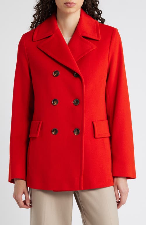 Fleurette Ali Wool Peacoat In Red