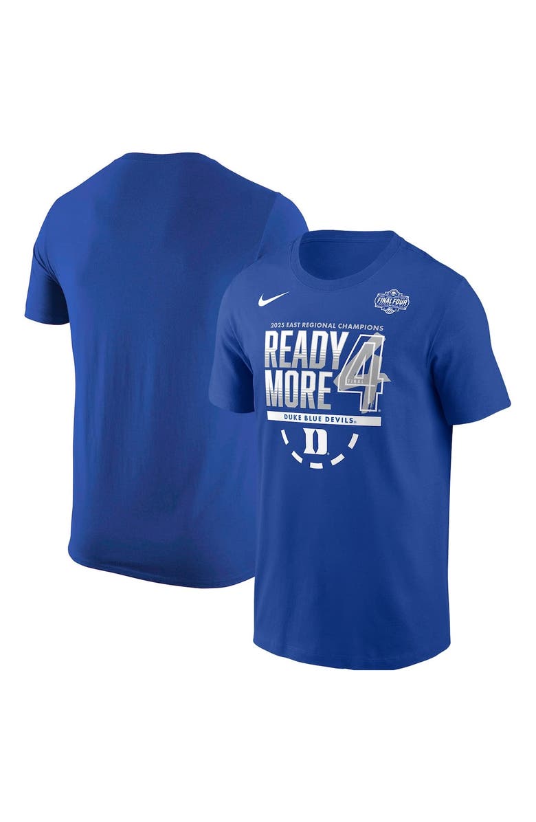 Nike Men's Nike Royal Duke Blue Devils 2025 NCAA Men's Basketball Tournament March Madness Final Four Regional Champions Locker Room T-Shirt, Alternate, color, 